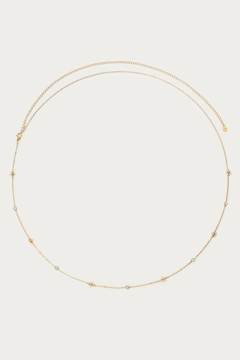 Waist chain with faux pearl flowers | My Jewellery