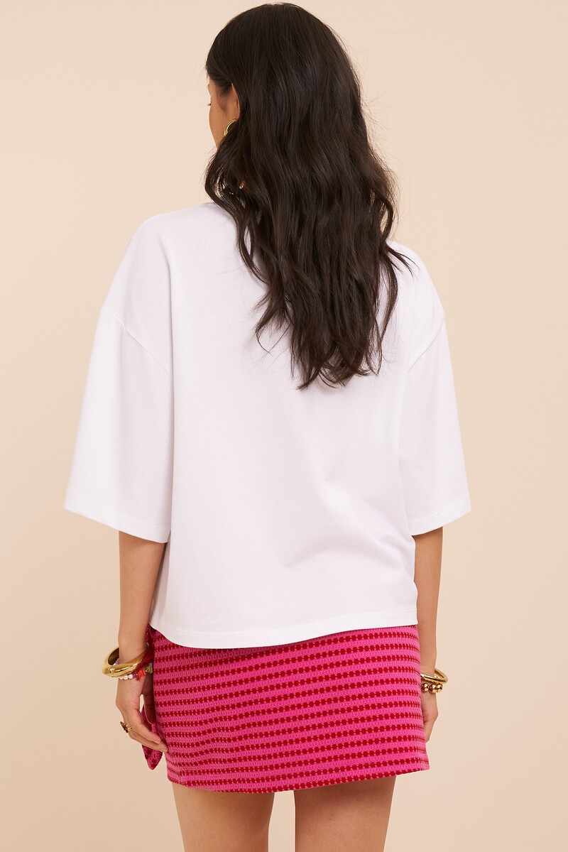 White boxy T-shirt 'Sotto il soleil' | My Jewellery