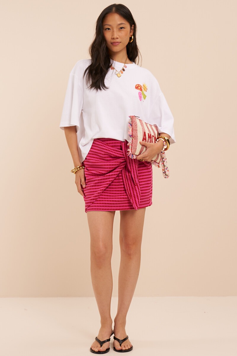 White boxy T-shirt 'Sotto il soleil' | My Jewellery