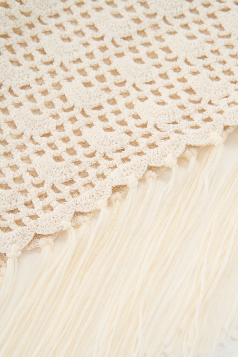 White crochet wrap scarf | My Jewellery