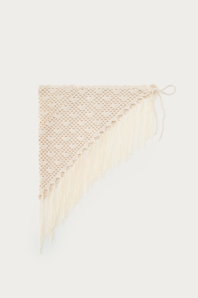 White crochet wrap scarf | My Jewellery