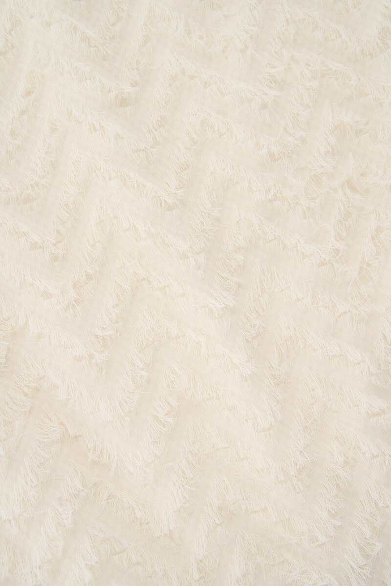 White fluffy jacquard top with short sleeves | My Jewellery