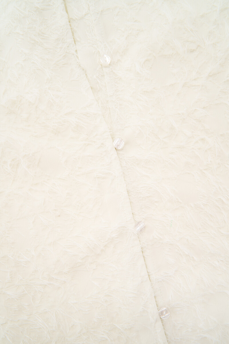 White furry top with long sleeves | My Jewellery