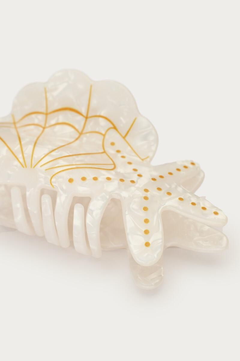 White hair clip starfish and shell | My Jewellery