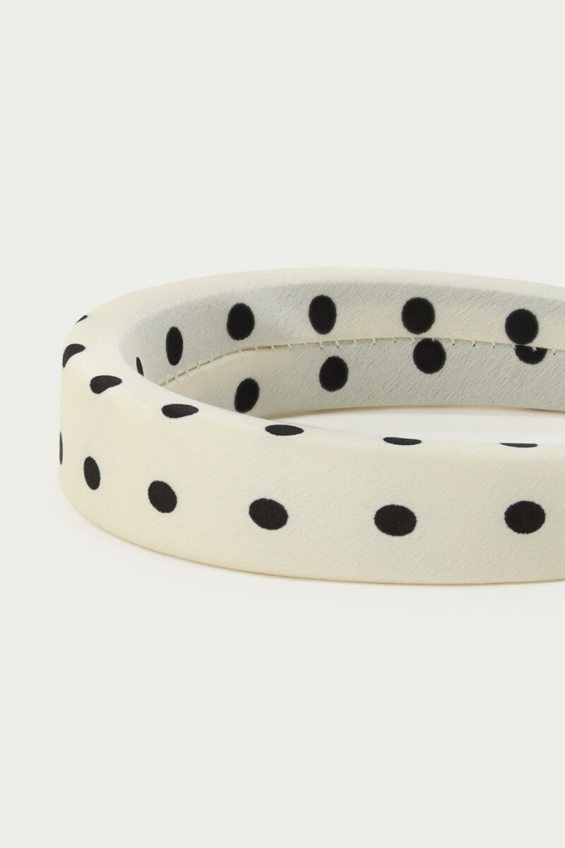 White hairband with black polka dot | My Jewellery