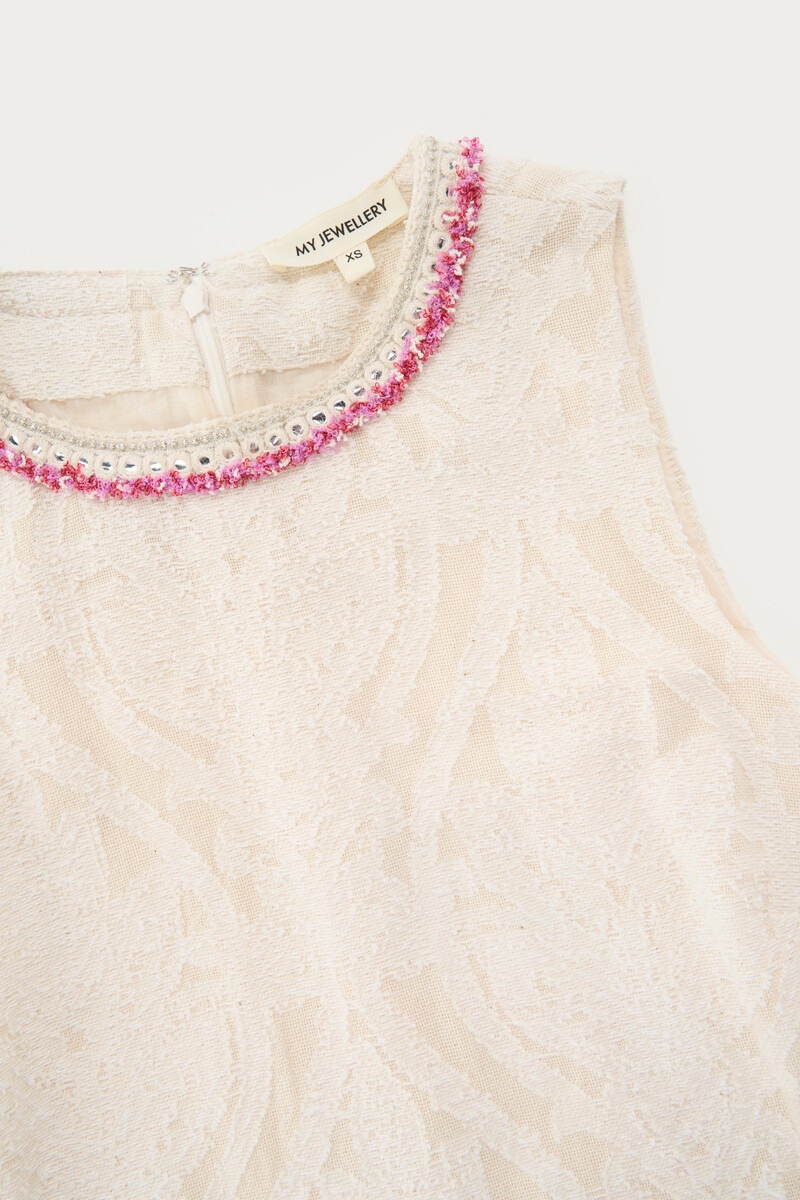 Jacquard Dress with Ruffle | My Jewellery