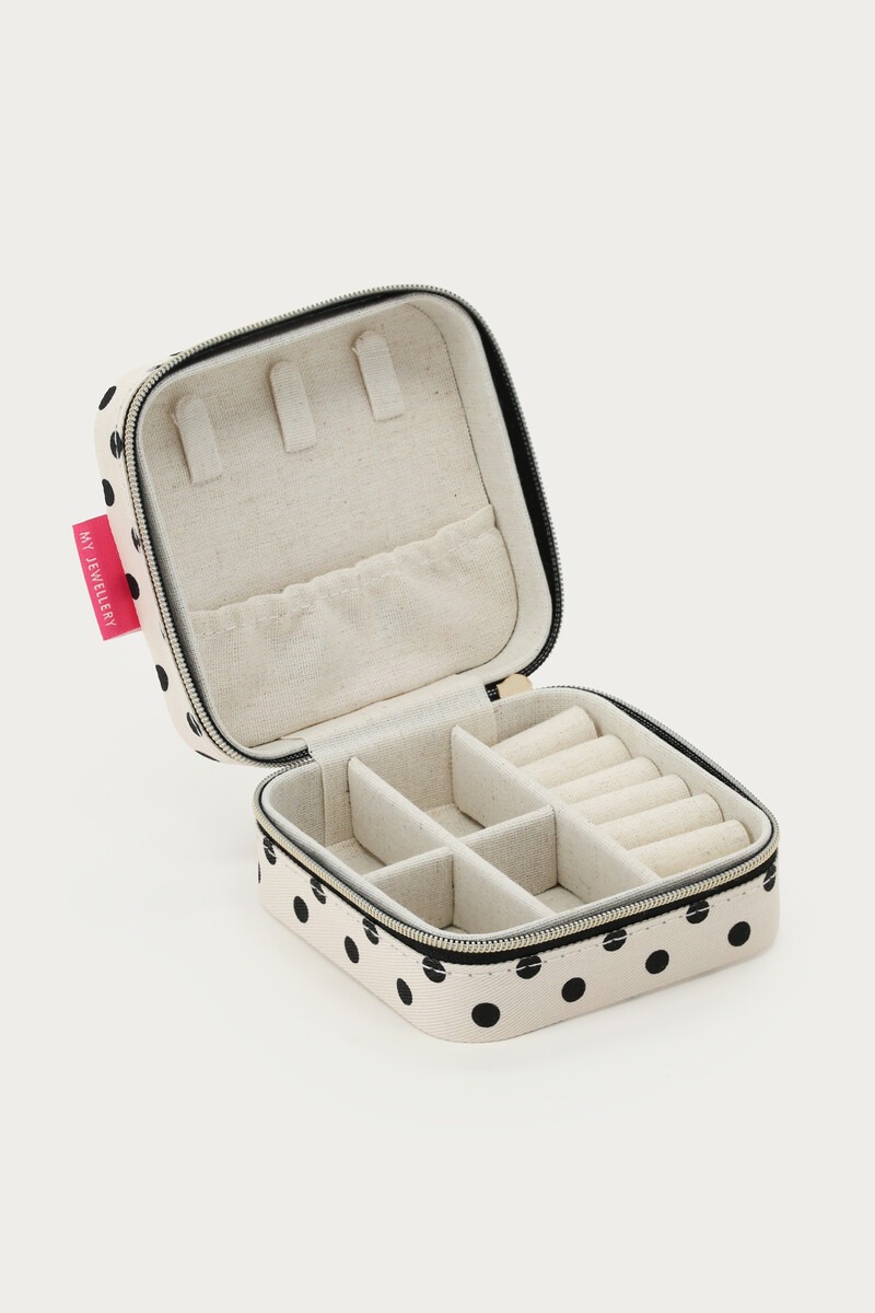 White jewellery organiser with polka dot | My Jewellery
