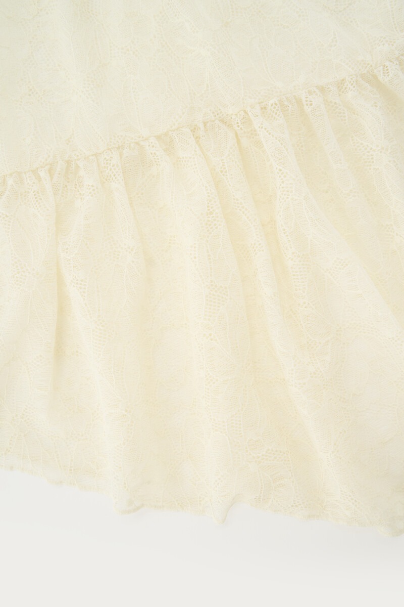 White lace top with asymmetric peplum | My Jewellery