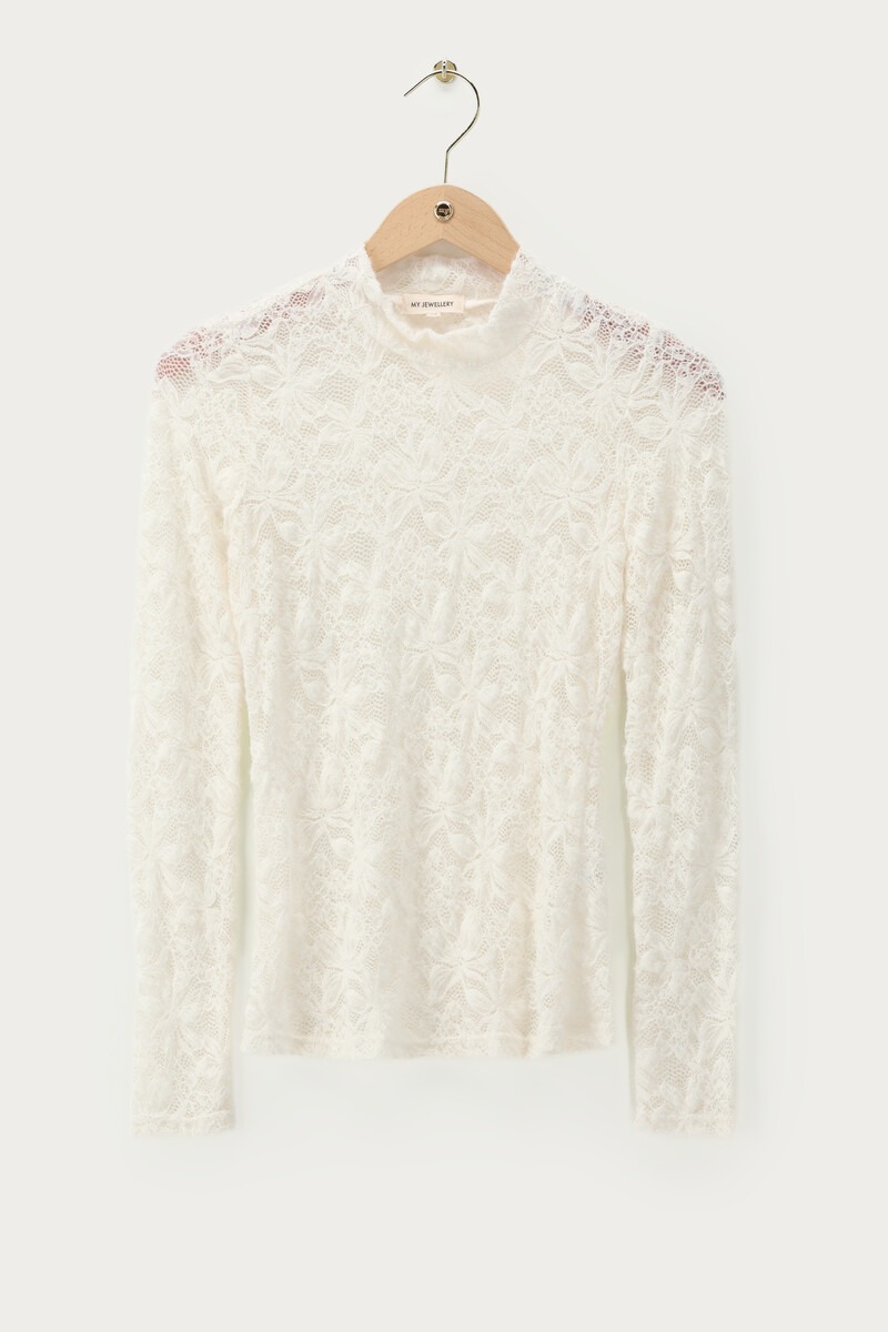 White Lace Top with Flowers | My Jewellery
