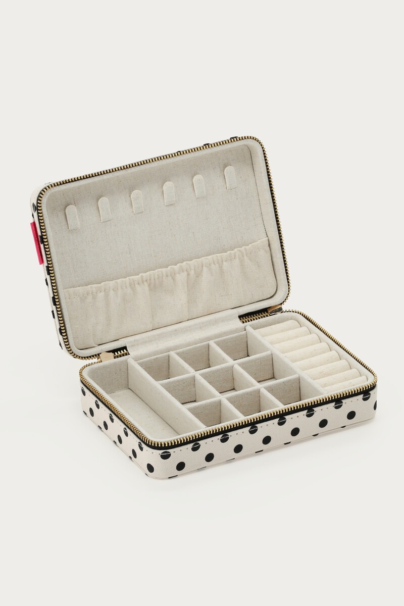 White large jewellery organiser with polka dot | My Jewellery