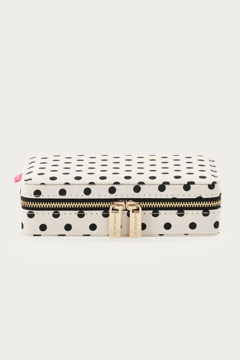 White large jewellery organiser with polka dot | My Jewellery