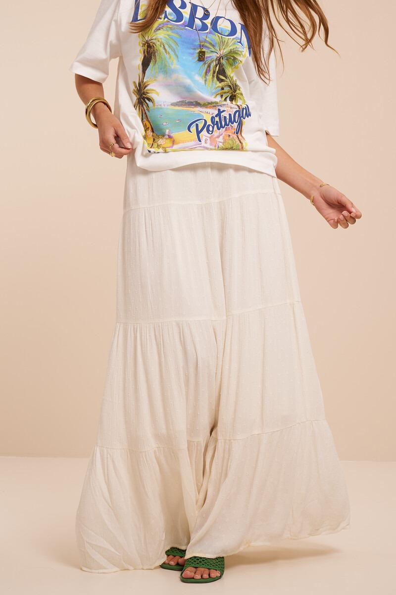 White layered maxi skirt | My Jewellery