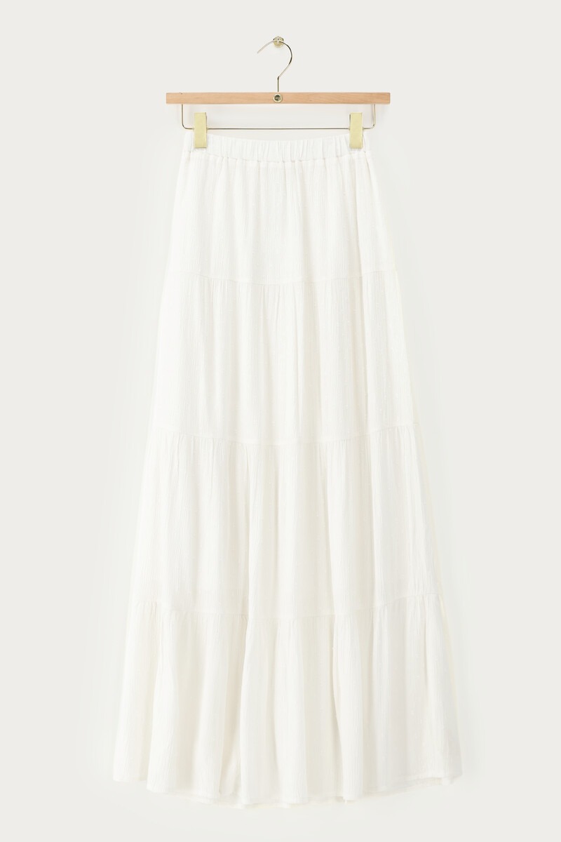 White layered maxi skirt | My Jewellery