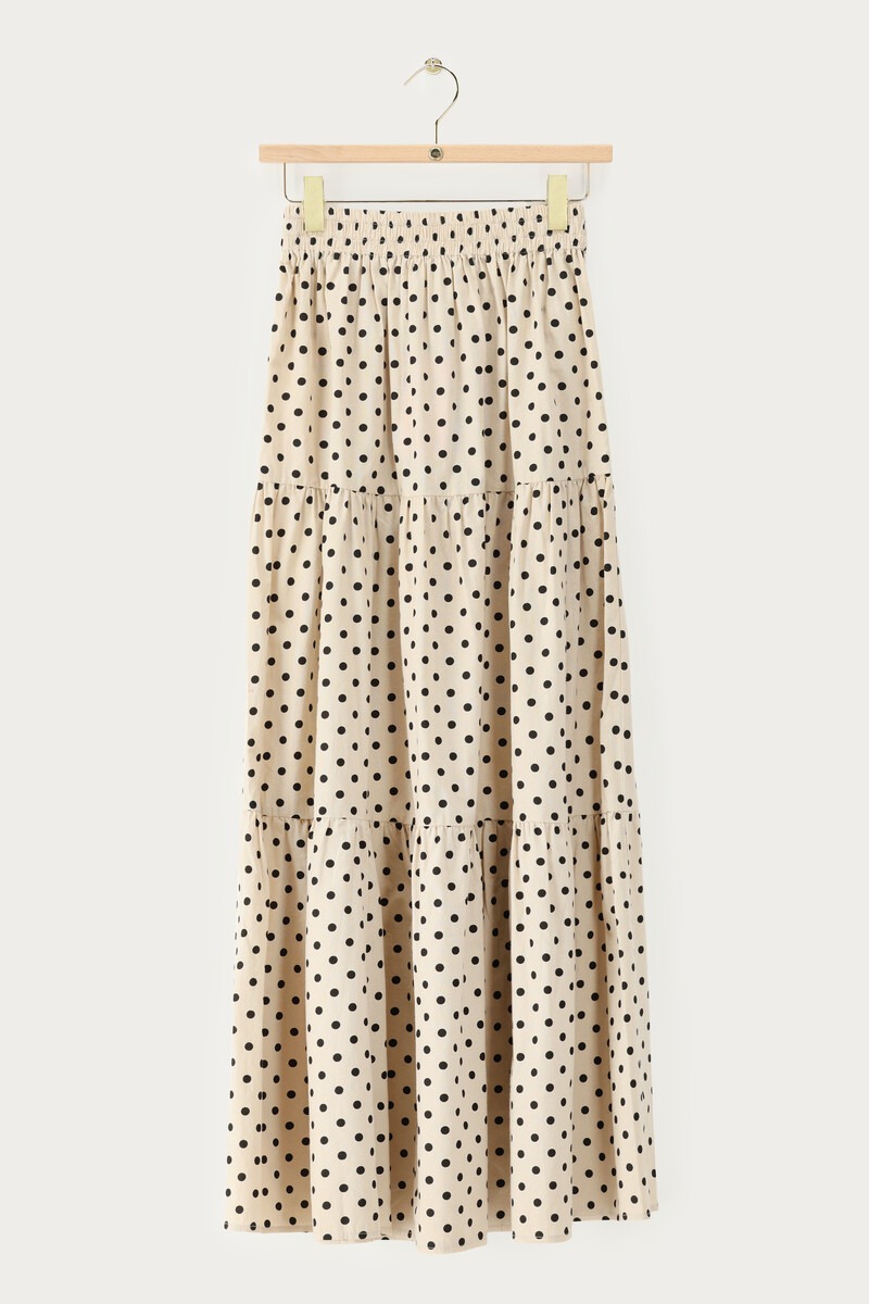 White maxi skirt with polka dot | My Jewellery