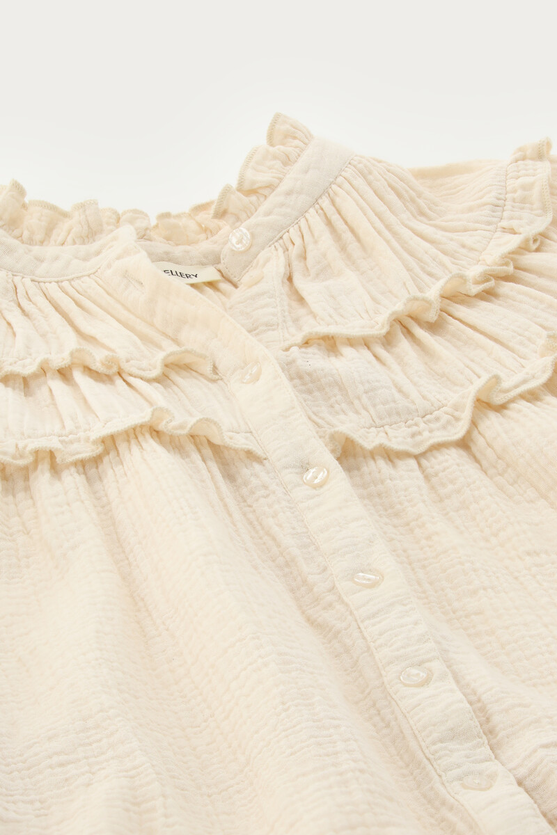 White muslin blouse with ruffles | My Jewellery