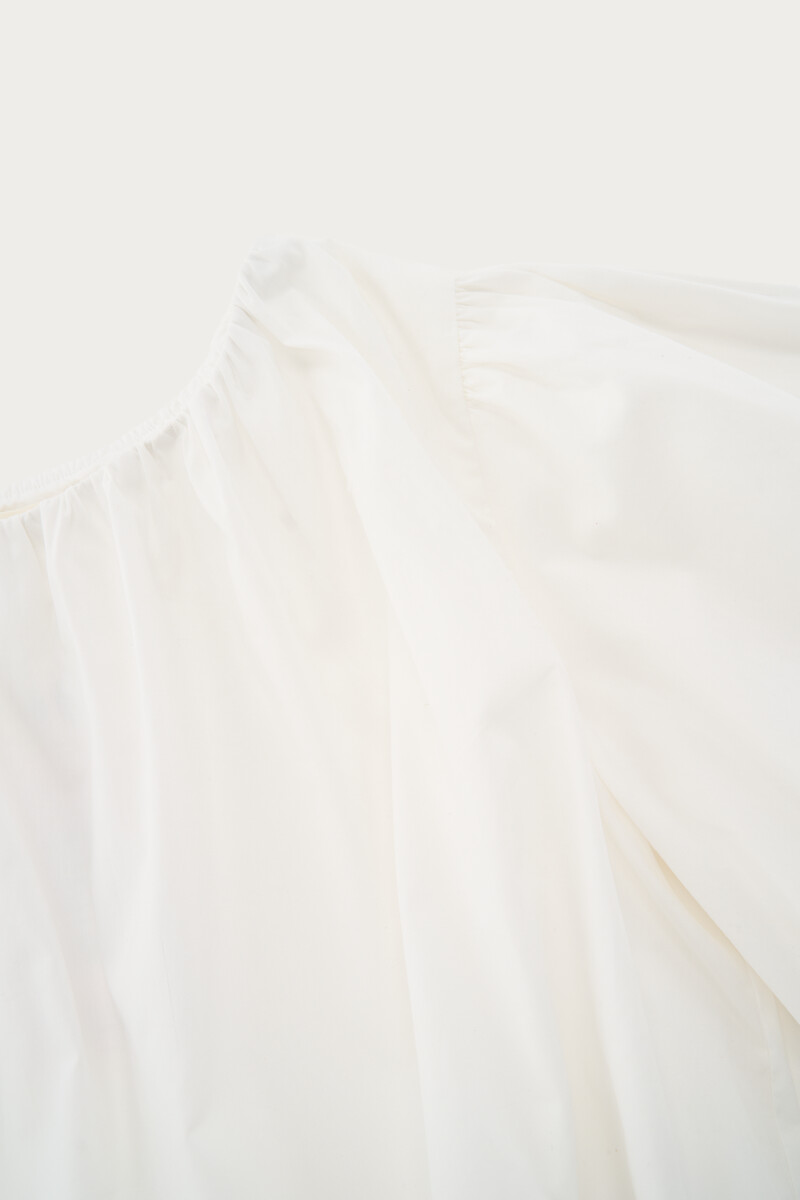 White one-shoulder top in balloon look | My Jewellery