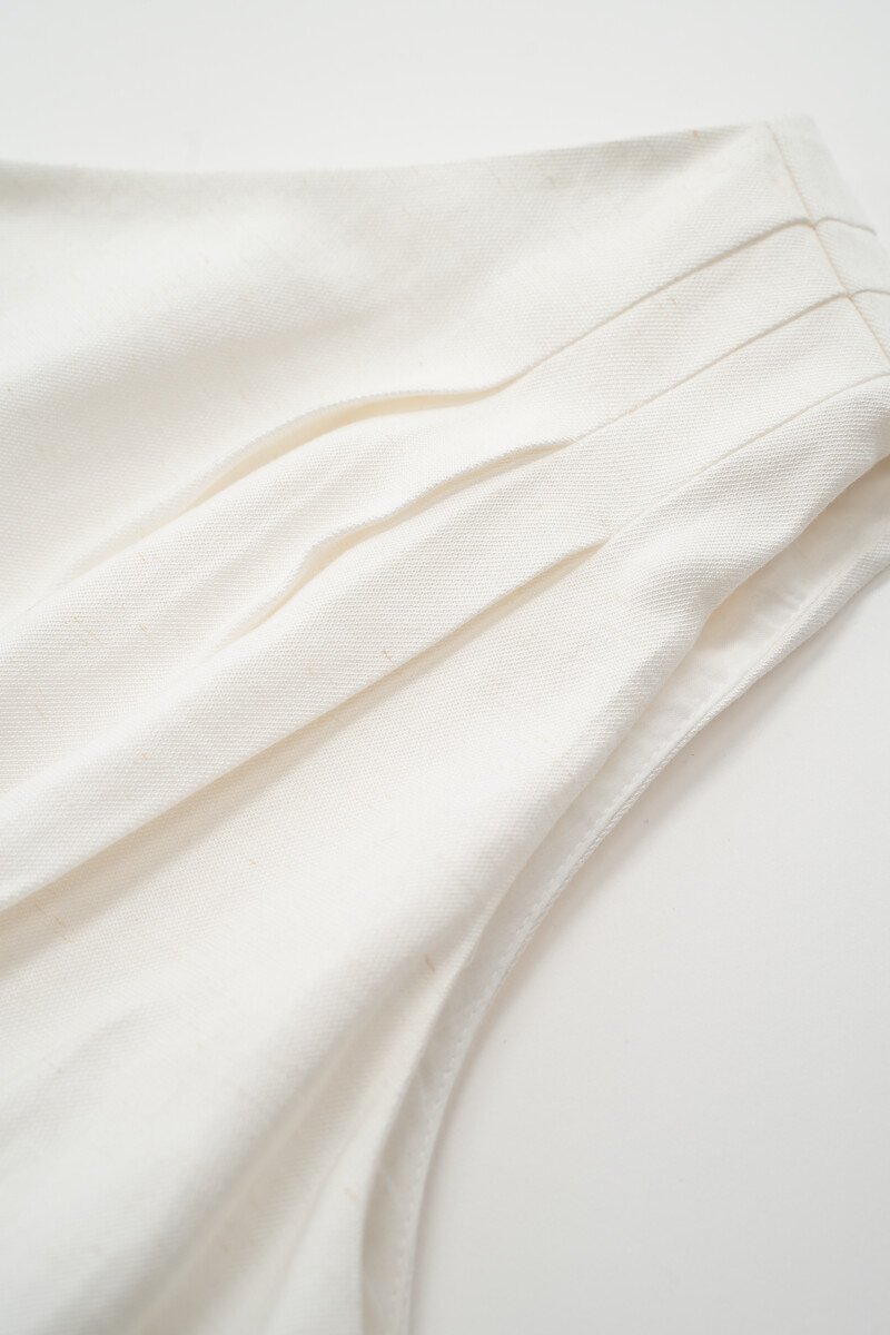 White one-shoulder top draped | My Jewellery