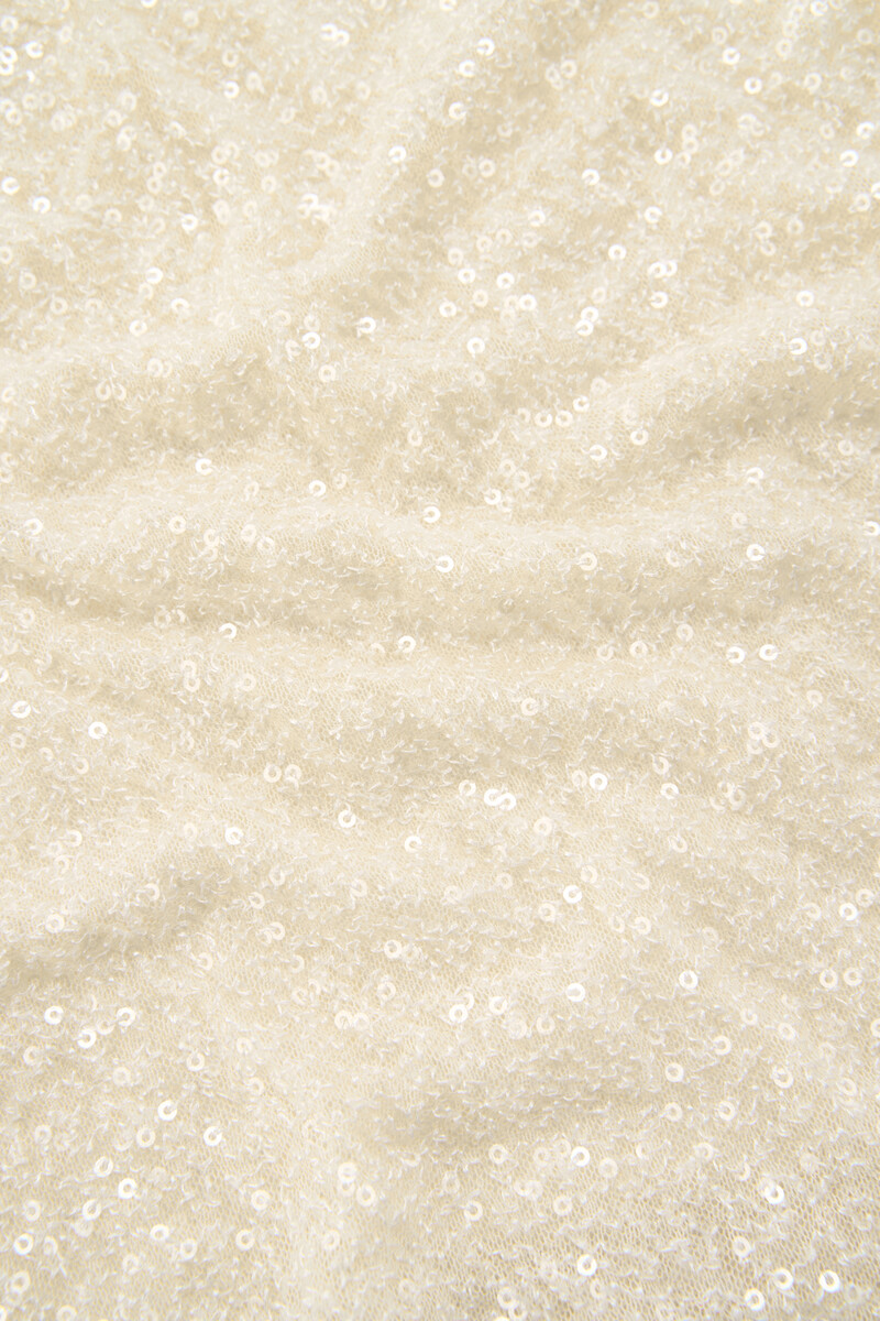 White one-shoulder top with sequins | My Jewellery