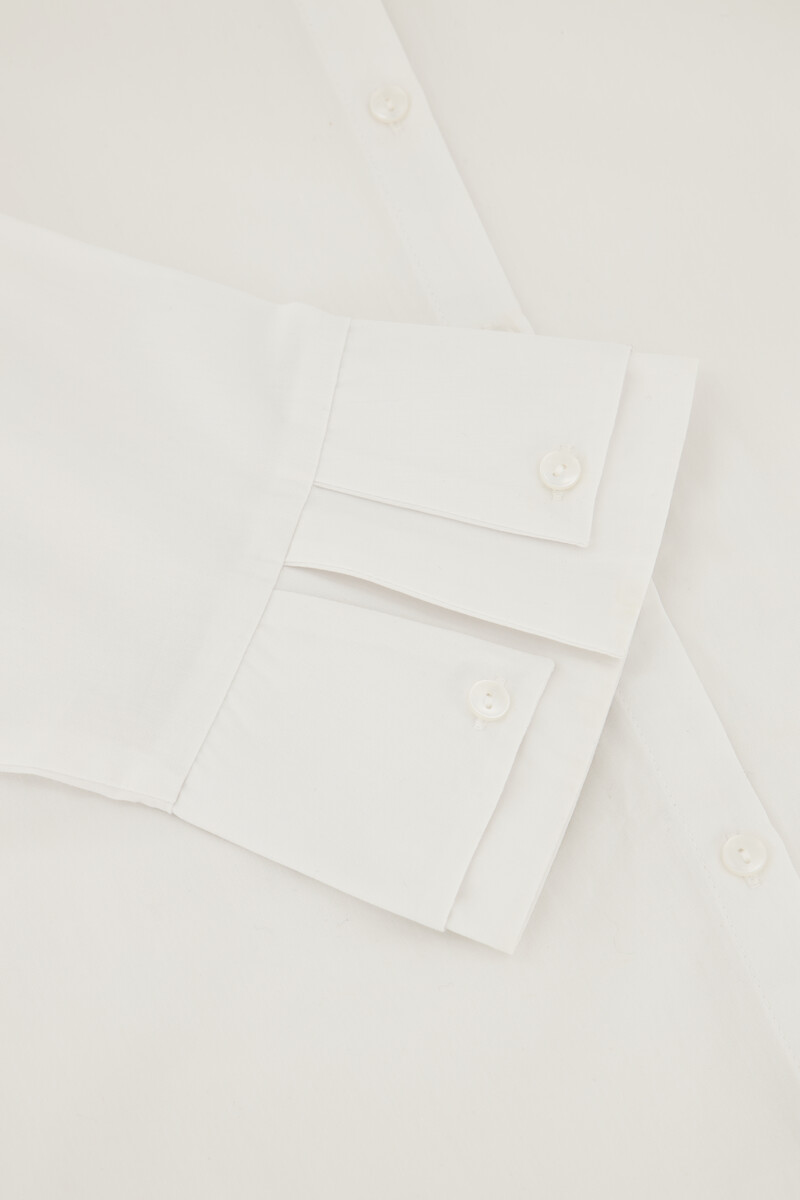 White oversized blouse with double cuff | My Jewellery