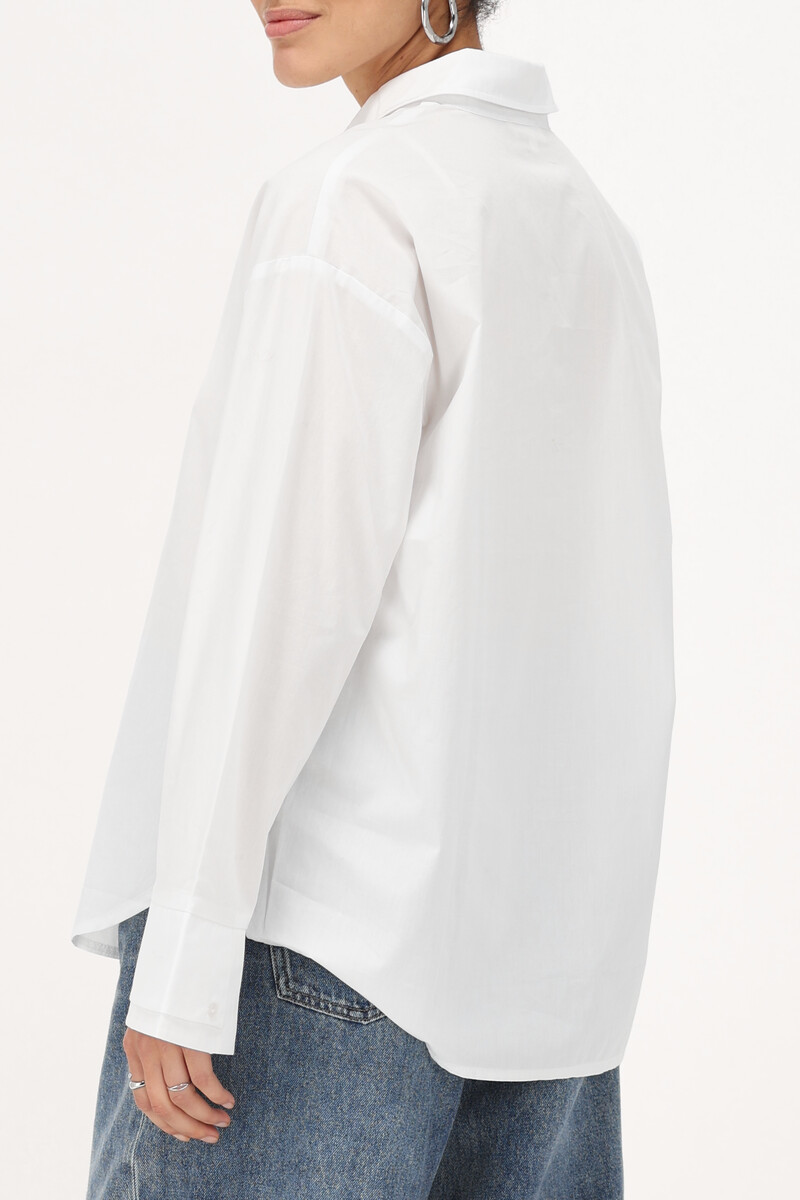 White oversized blouse with double cuff | My Jewellery