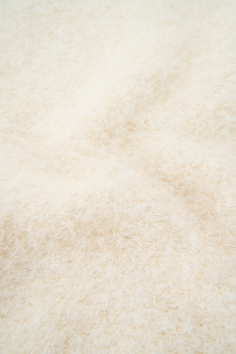White oversized bouclé sweater | My Jewellery