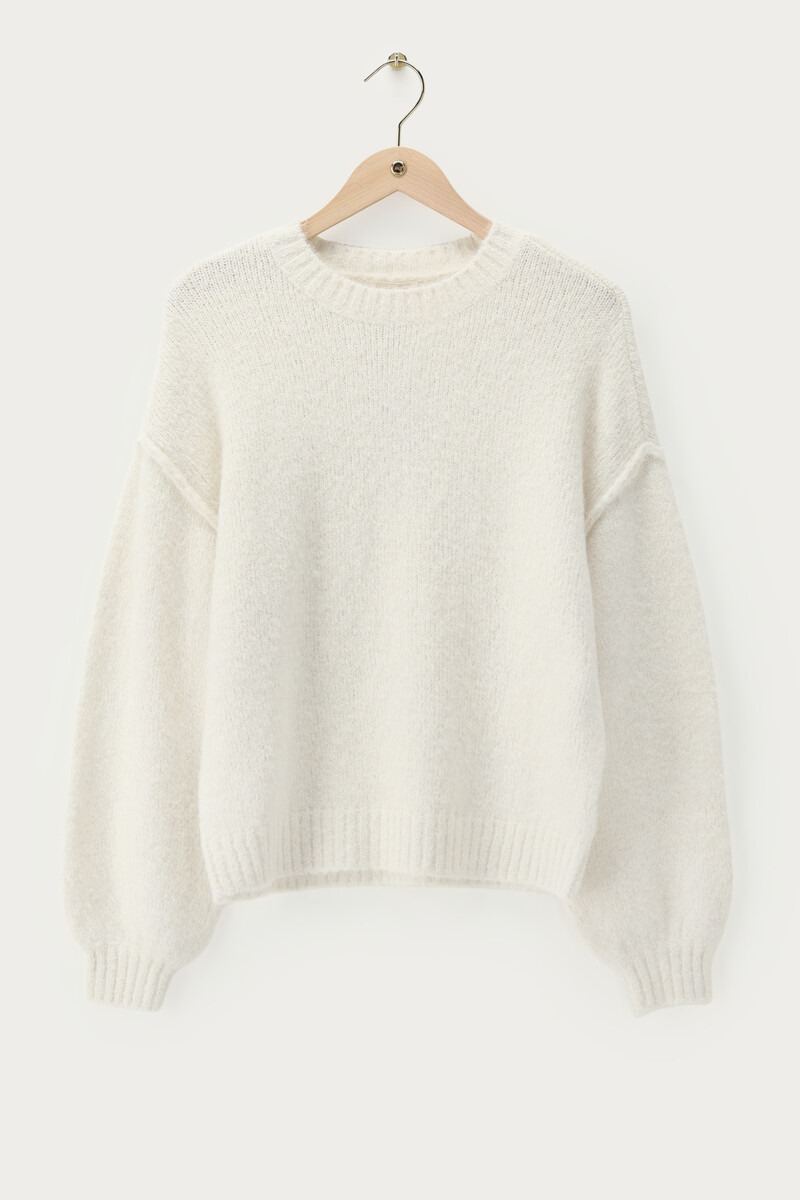 White Oversized Knitted Sweater | My Jewellery