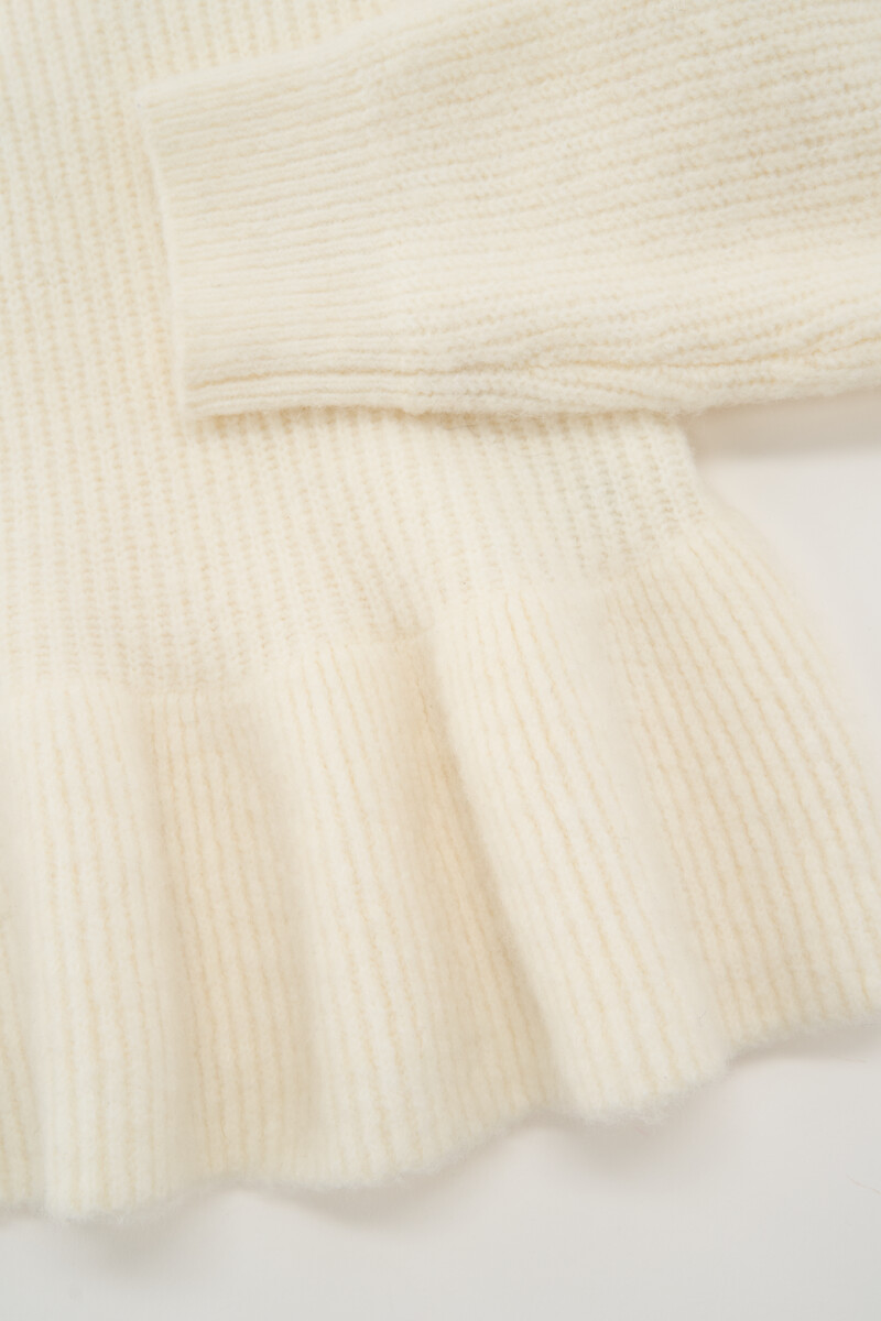 White peplum sweater | My Jewellery