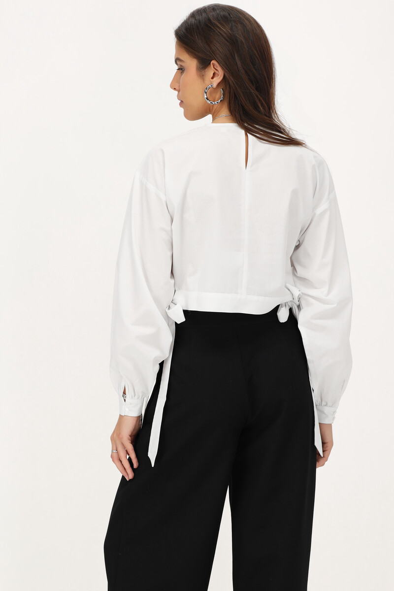 White poplin blouse with bows | My Jewellery