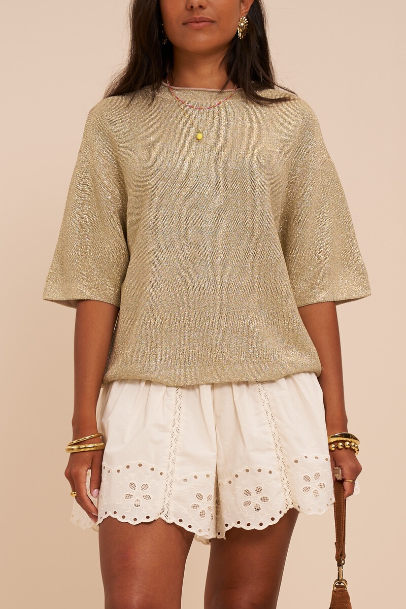 White poplin skort with embroidery | My Jewellery