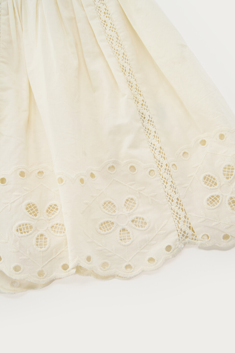 White poplin skort with embroidery | My Jewellery