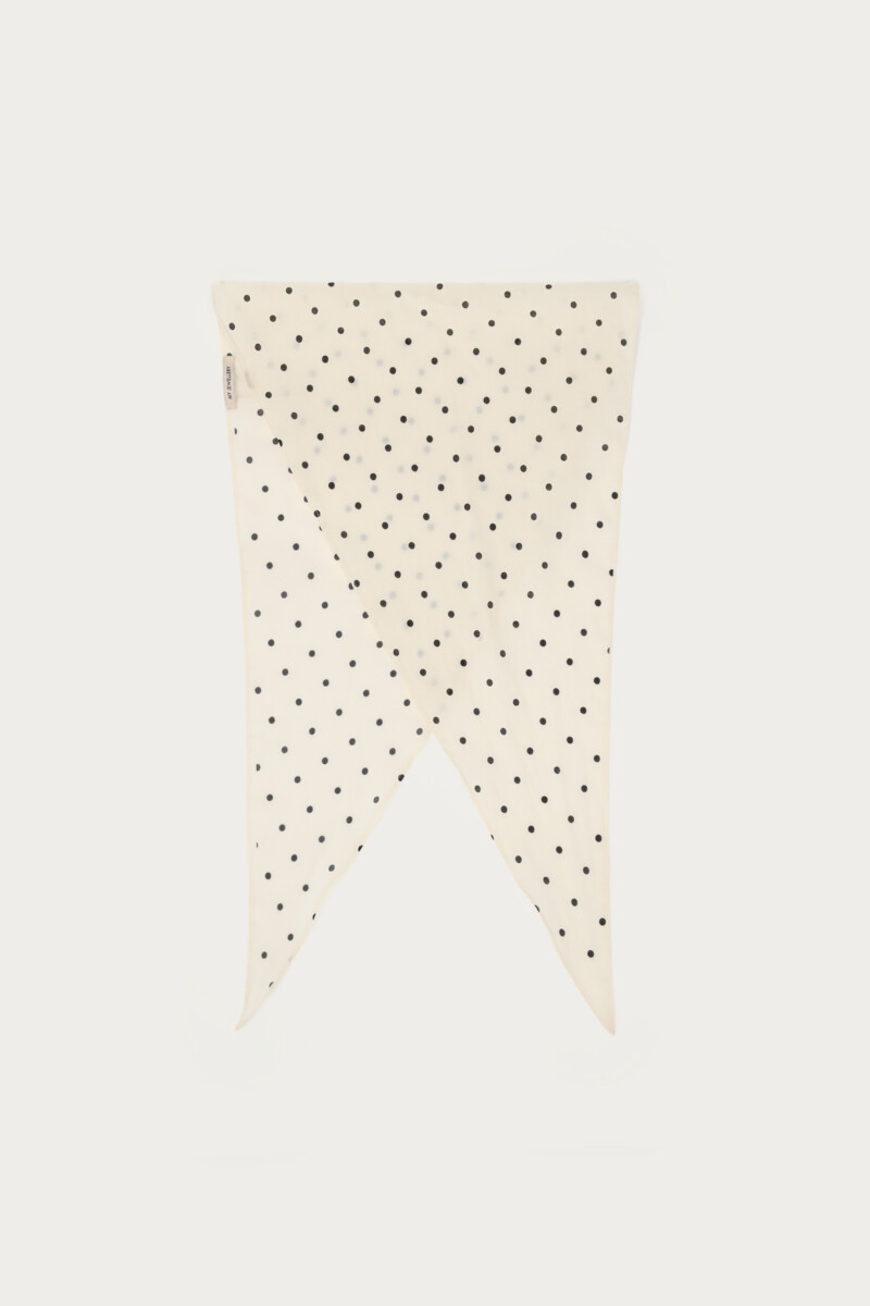 White scarf with black polka dot | My Jewellery