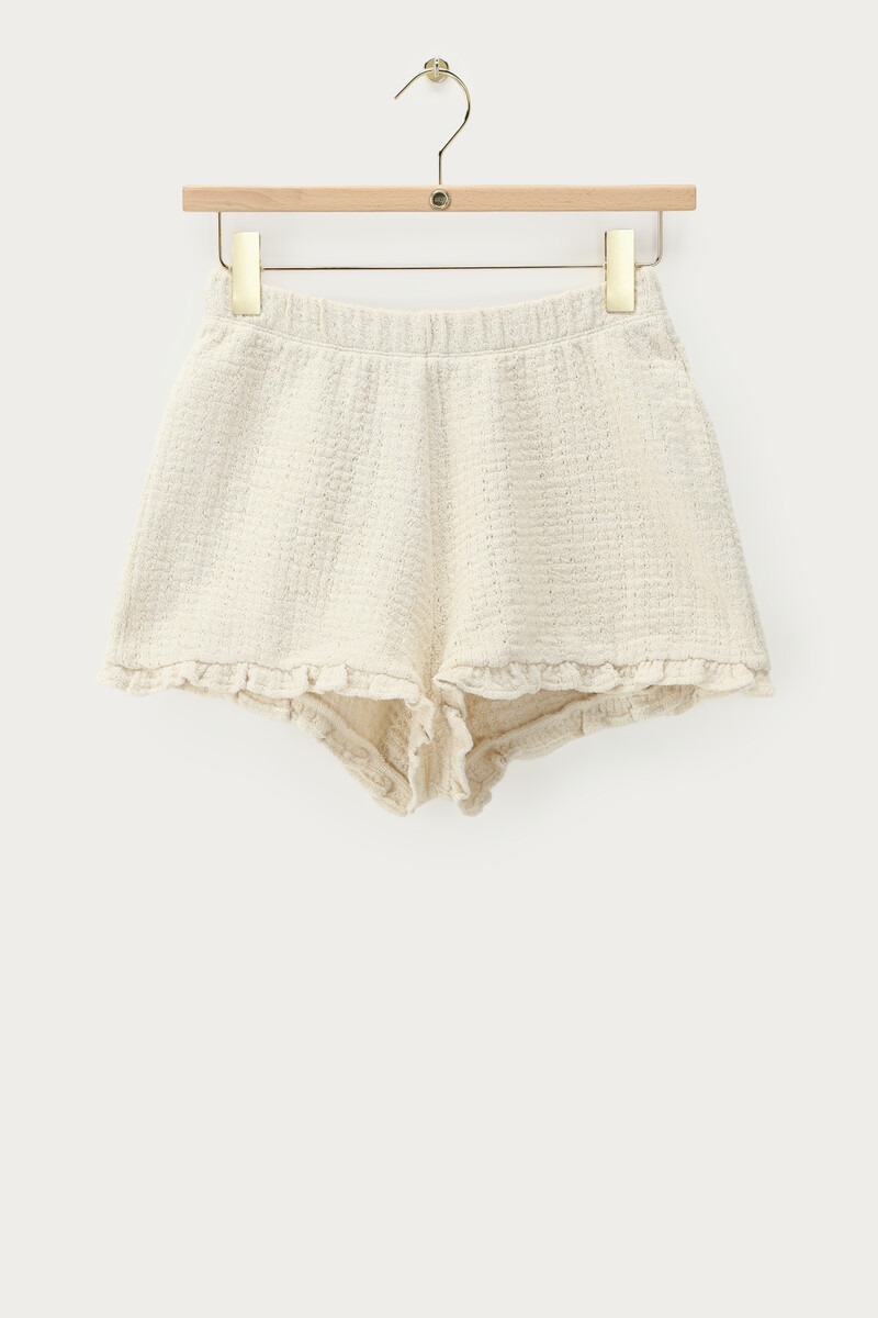 Weiße Shorts Mit Ajour Und Rüschen | My Jewellery