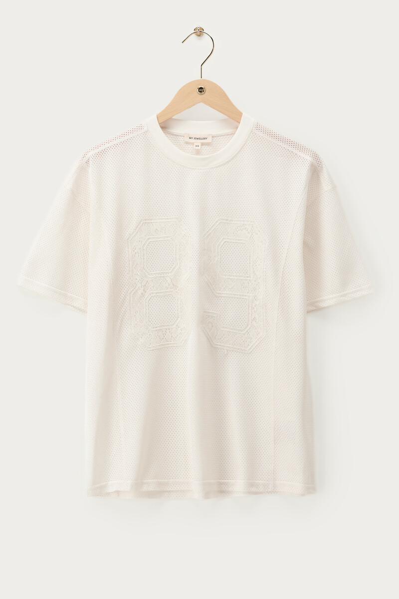 White sporty T-shirt 89 | My Jewellery