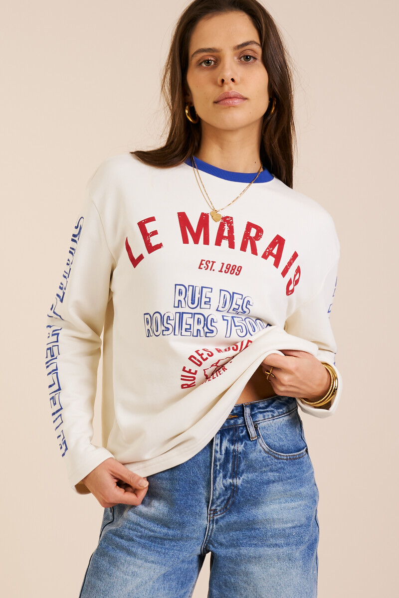 White sweater "Le marais" | My Jewellery