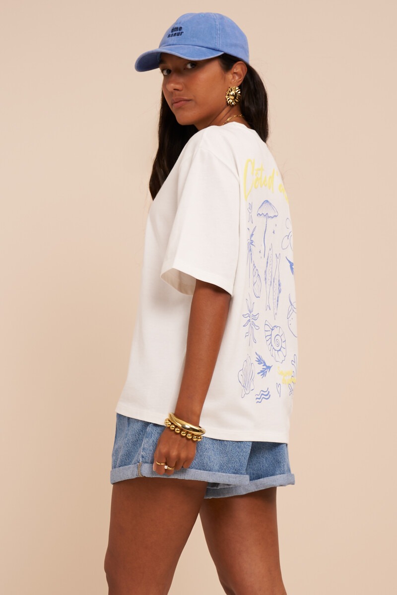 White T-shirt ''Cote d'azur'' |My Jewellery