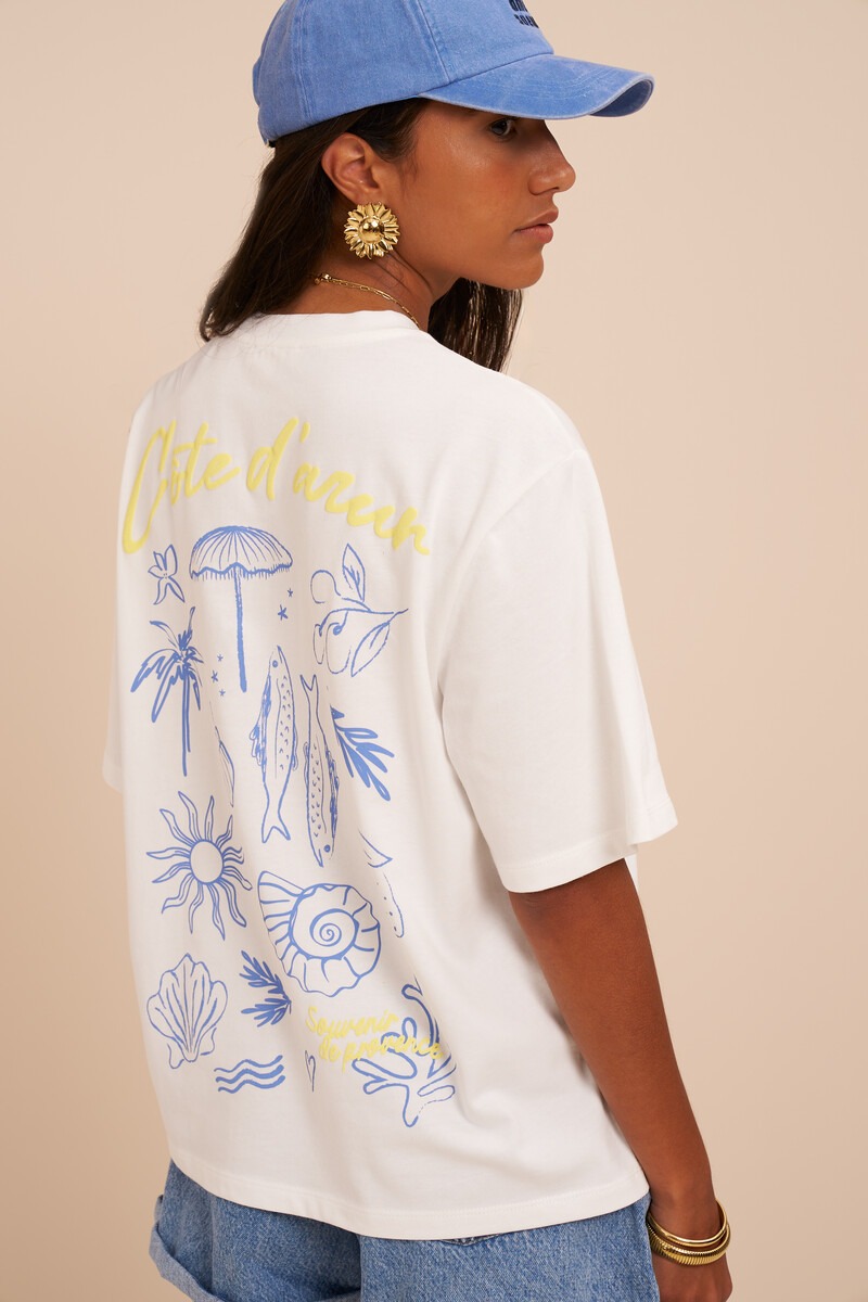 White T-shirt ''Cote d'azur'' |My Jewellery