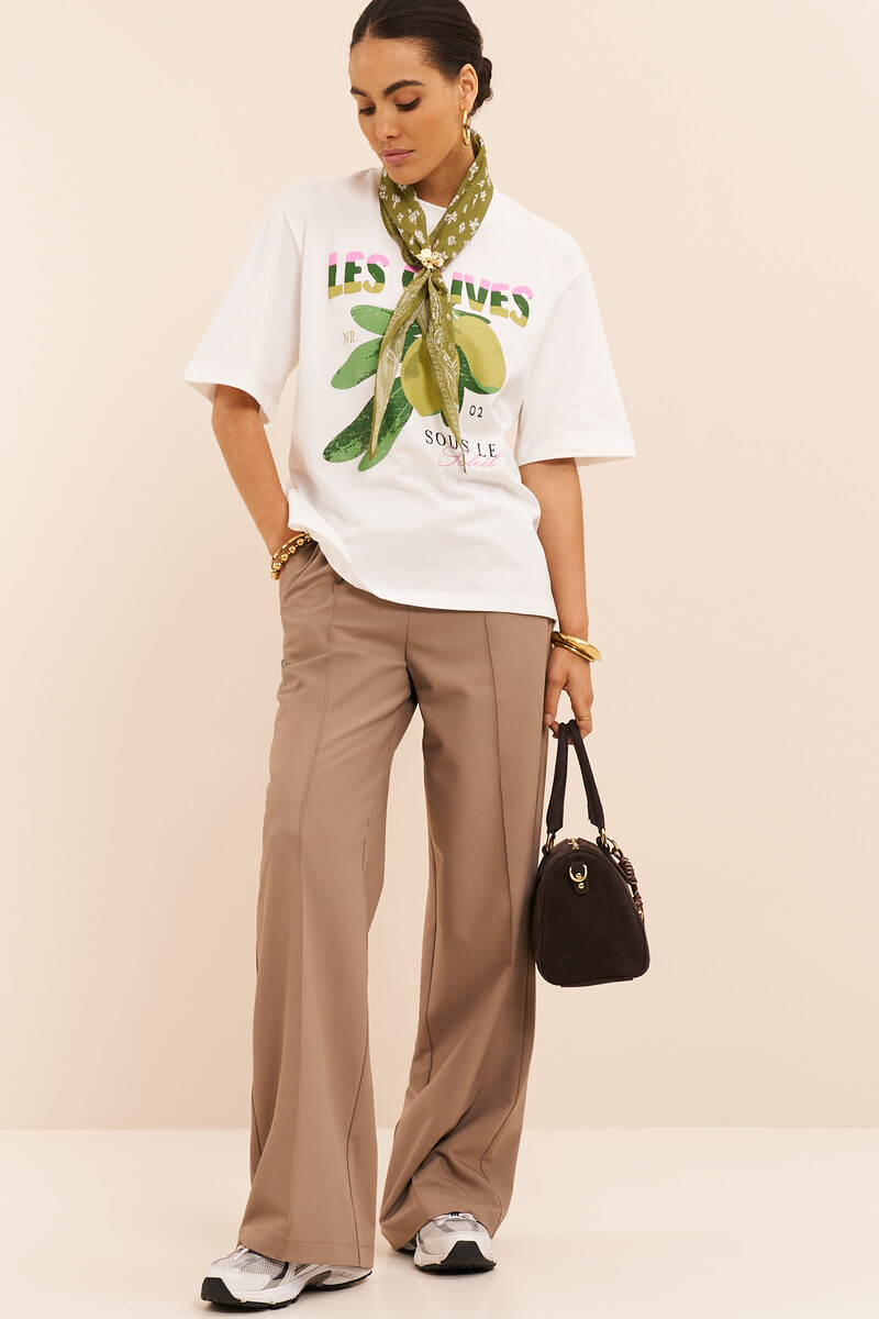 White T-shirt "Les olives" | My Jewellery