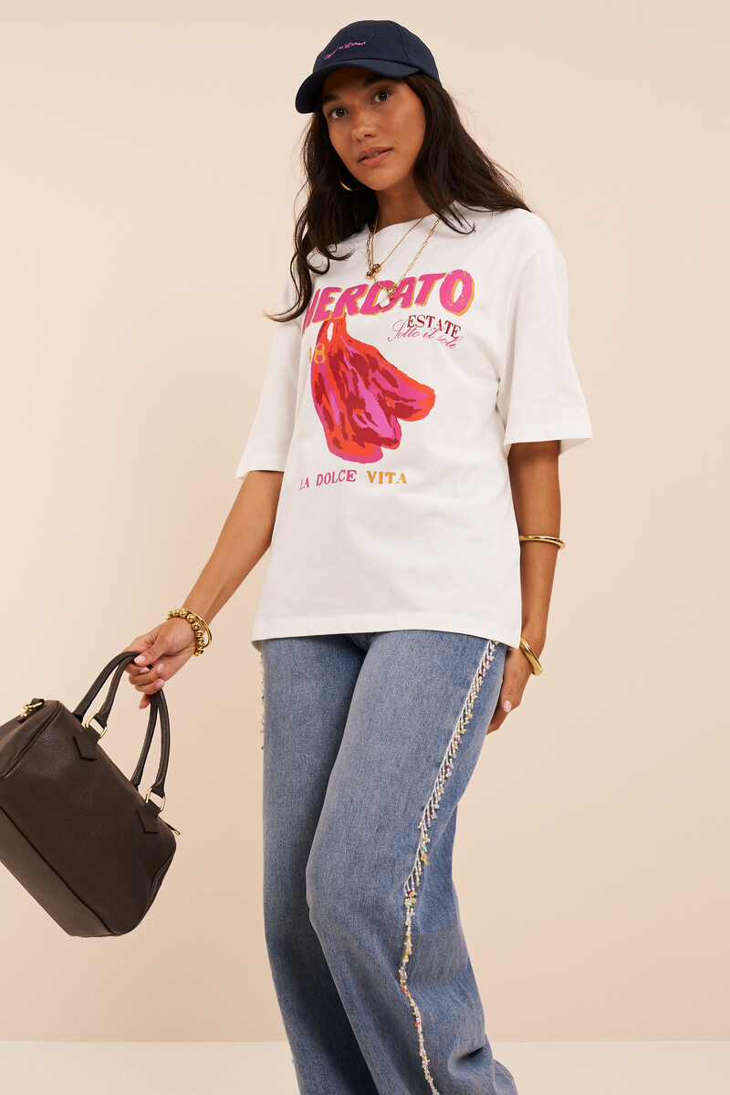 White T-shirt "Mercato banana" | My Jewellery