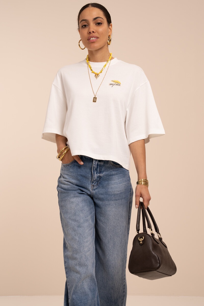 White T-shirt ''Sous le soleil'' | My Jewellery