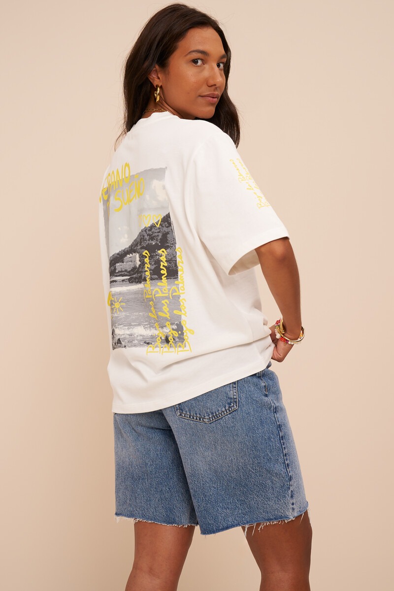 White T-shirt ''Verano de sueno'' | My Jewellery