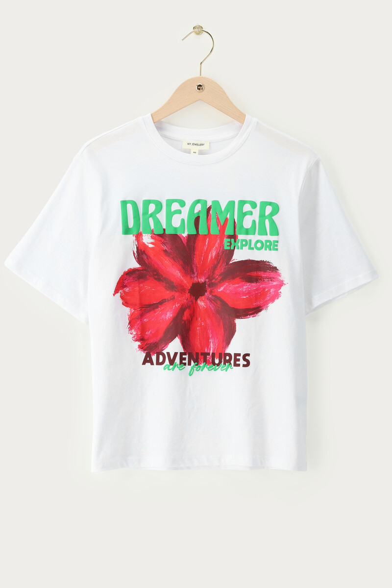 White T-shirt "Adventures are forever" | My Jewellery