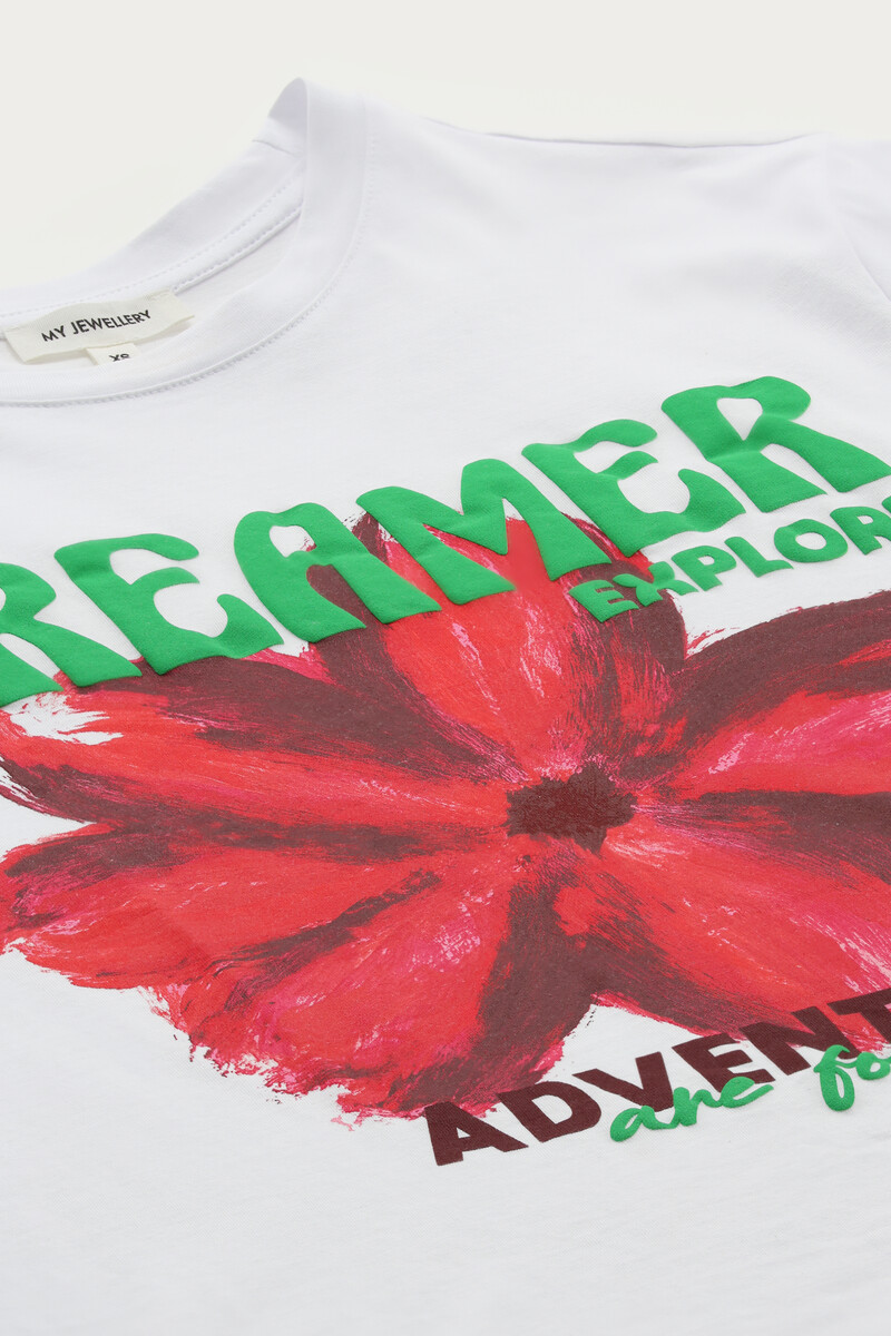 White T-shirt "Adventures are forever" | My Jewellery