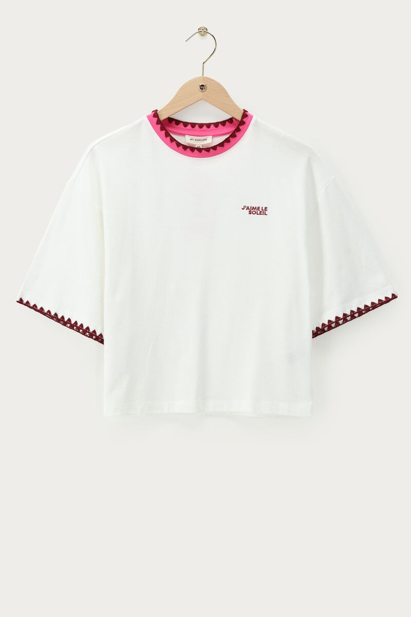 White T-shirt "J'aime Le Soleil" | My Jewellery