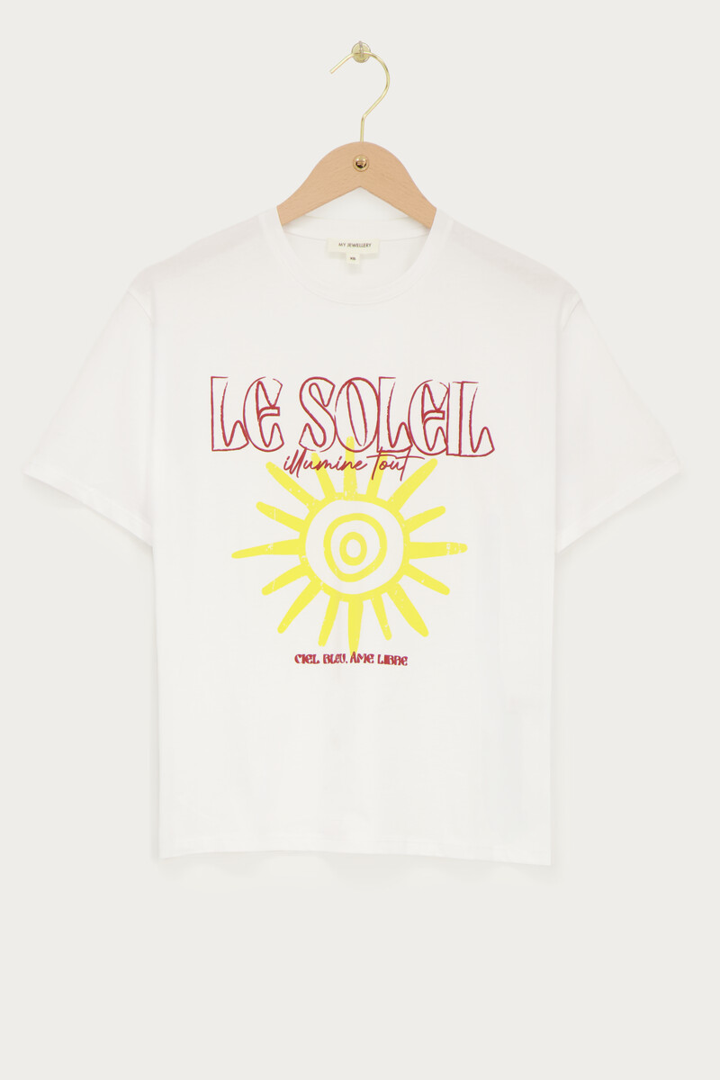 White T-shirt "Le soleil" | My Jewellery