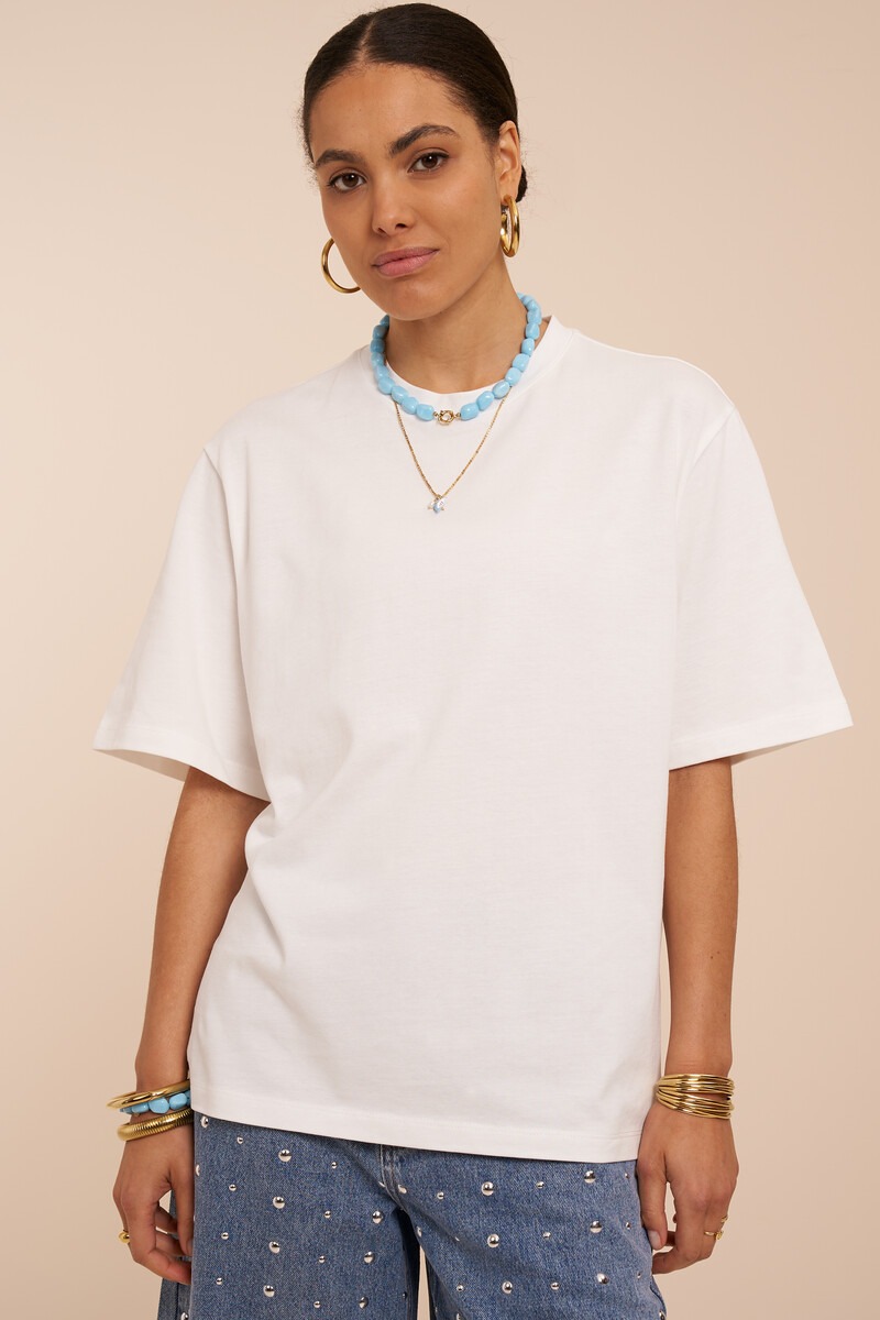 Wit T-shirt "Amalfi coast"