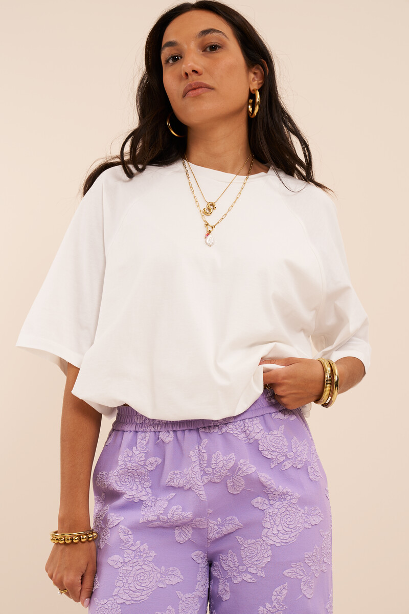 White T-shirt in balloon look | My Jewellery