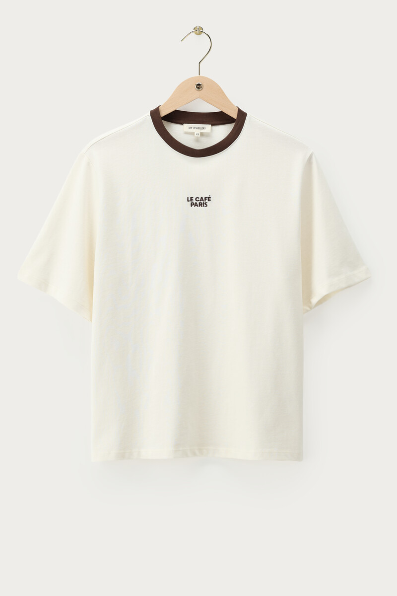 White T-shirt "Le café Paris" | My Jewellery