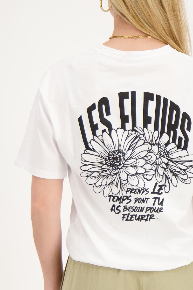 White T-shirt ''Les fleurs'' | My Jewellery
