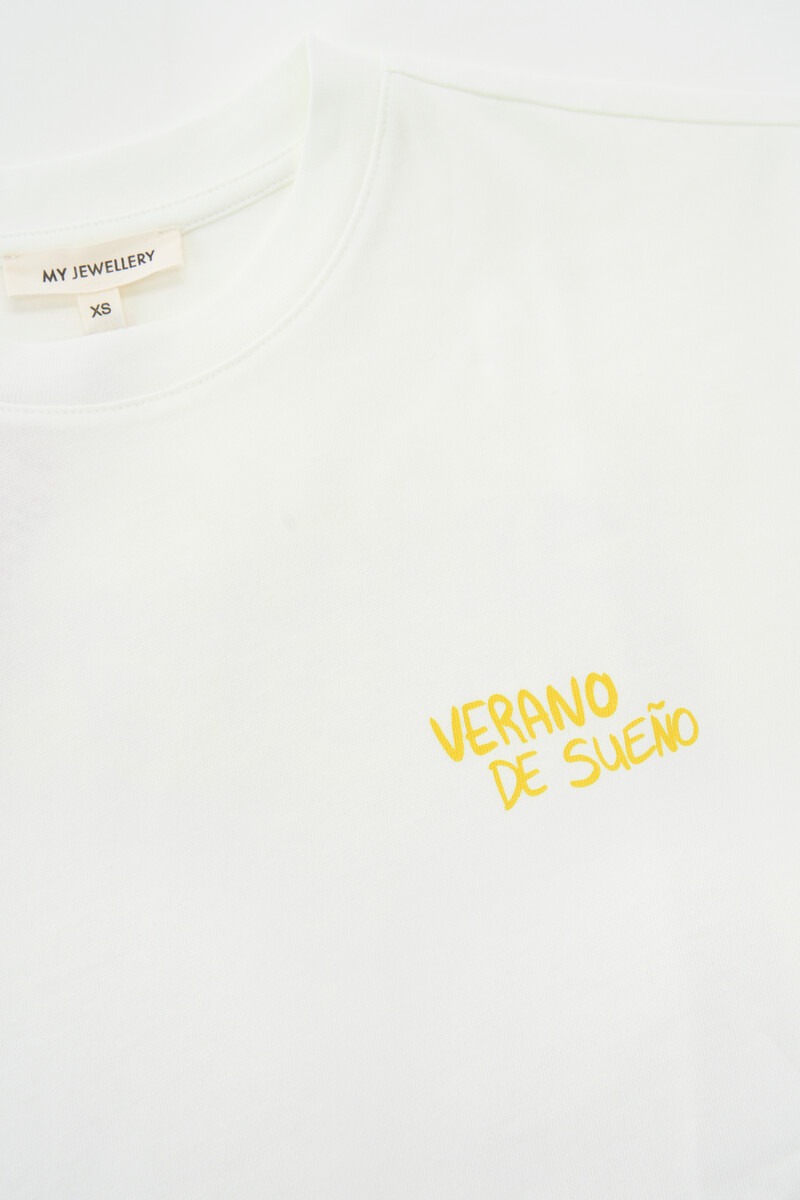 White T-shirt ''Verano de sueno'' | My Jewellery