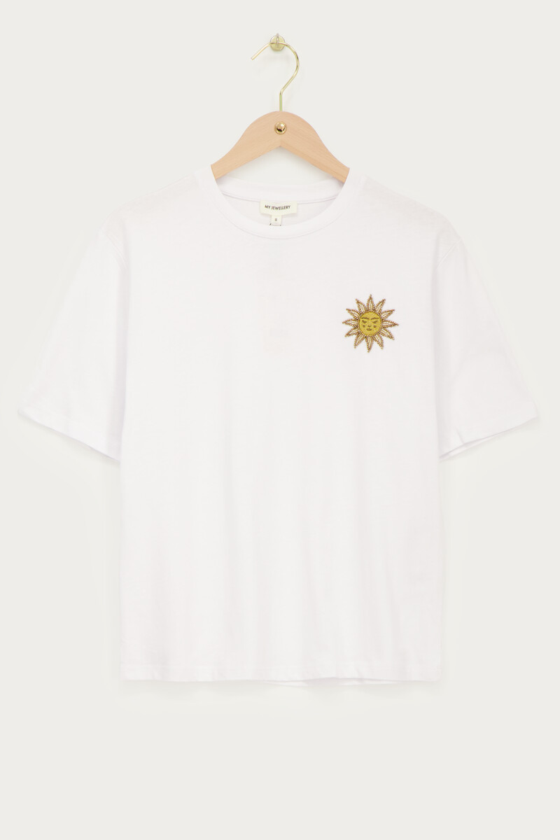 White T-shirt with sun | My Jewellery